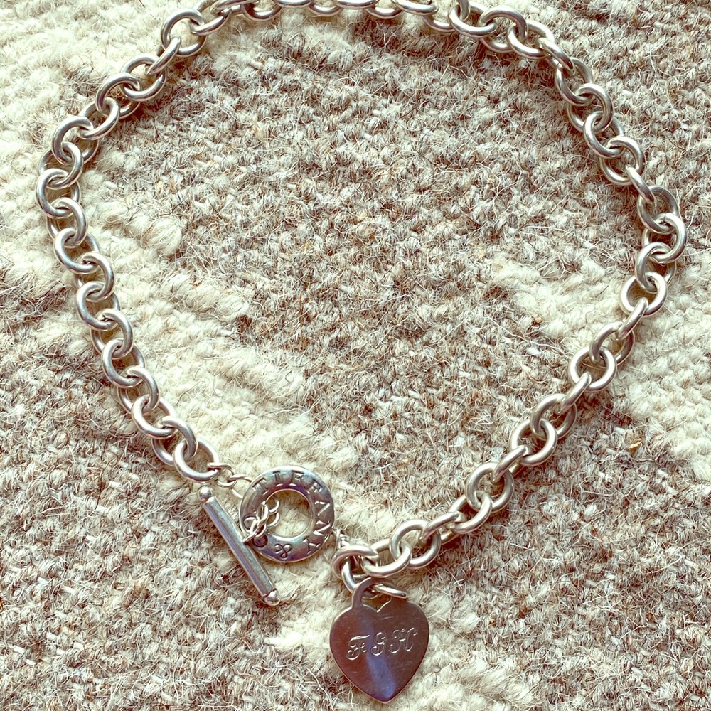 Tiffany&Co. Sterling Heart Tag Toggle Necklace